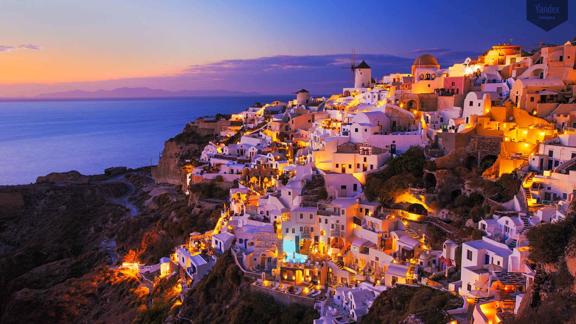 Blue domes in Santorini